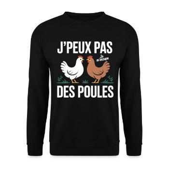 I can't I take care of the hens humor breeder - Unisex Sweatshirt - black - Front - Alina (178cm) & Michal (187cm)