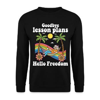 Au revoir, enseignante, retraitée, femmes - Sweat-shirt Unisexe - noir - Devant - Alina (178cm) & Michal (187cm)