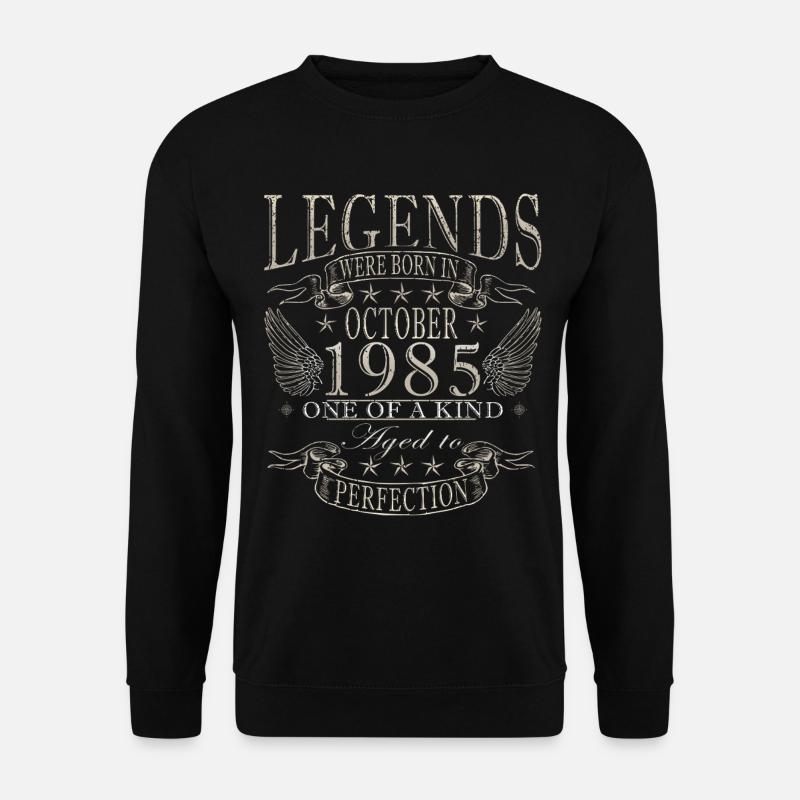 40th Birthday Legend October 1985 - Unisex Sweatshirt - black