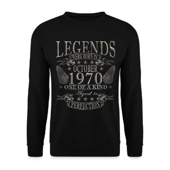 Légende du 55e anniversaire Octobre 1970 - Sweat-shirt Unisexe - noir - Devant - Alina (178cm) & Michal (187cm)