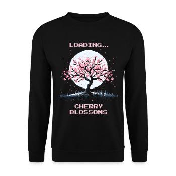 Chargement : Cerisiers en fleurs | Sakura Saison Japon - Sweat-shirt Unisexe - noir - Devant - Alina (178cm) & Michal (187cm)