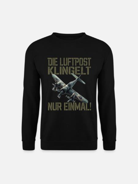 Airmail only rings once Plane - Unisex Sweatshirt - black