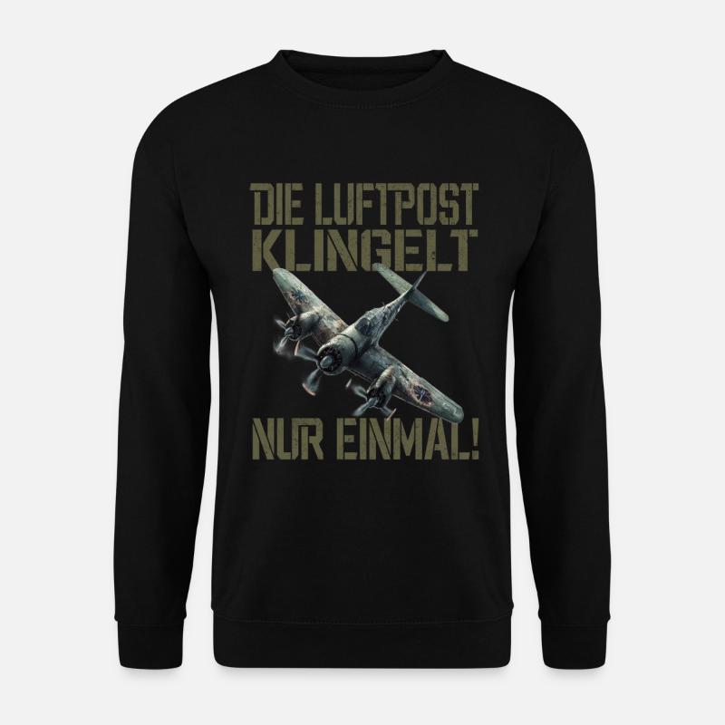 Airmail only rings once Plane - Unisex Sweatshirt - black