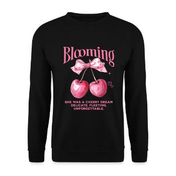 Cerises Cerisiers Vitamines Cerises acides - Sweat-shirt Unisexe - noir - Devant - Alina (178cm) & Michal (187cm)