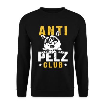 Animal Protection ANTI FUR CLUB Anti Fur Funny - Unisex Sweatshirt - black - Front - Alina (178cm) & Michal (187cm)