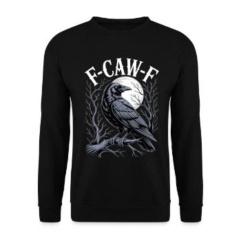 Raven Moon Gothic Emblem - Unisex Sweatshirt - black - Front - Alina (178cm) & Michal (187cm)