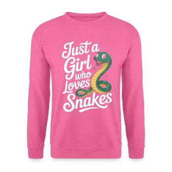 Chemise d’amoureux des serpents pour les Herp Girls et les fans de reptiles - Sweat-shirt Unisexe - rose - Devant