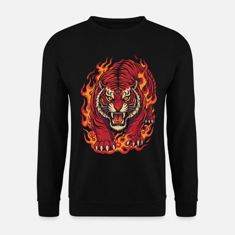Feuertiger-Geist-Design - Unisex Pullover - Schwarz