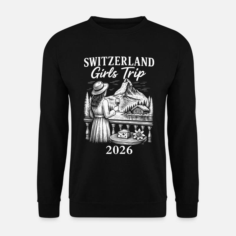 Schweiz Mädels Trip 2026 - Unisex Pullover - Schwarz