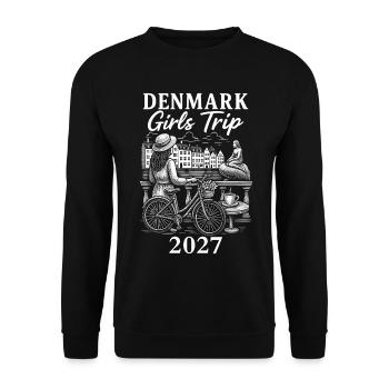 Dänemark Mädelsreise 2027 - Unisex Pullover - Schwarz - Vorne - Alina (178cm) & Michal (187cm)