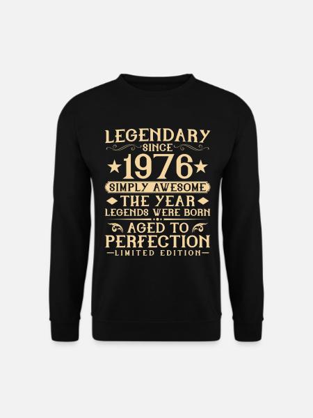 50-vuotissyntymäpäivä Vintage Vintage 1976 -lahja - Unisex svetaripaita - musta