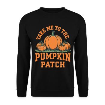 Take me to the pumpkin patch - Unisex Sweatshirt - black - Front - Alina (178cm) & Michal (187cm)