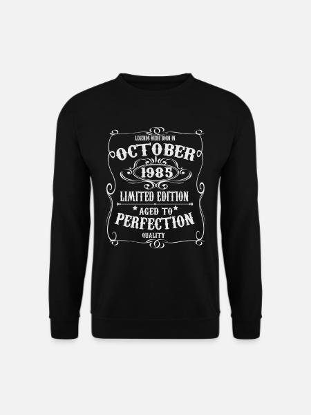 Legenden wurden im Oktober 1985 geboren - Unisex Pullover - Schwarz