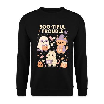 Boo-Tiful Trouble Halloween Costume Fun - Sweat-shirt Unisexe - noir - Devant - Alina (178cm) & Michal (187cm)