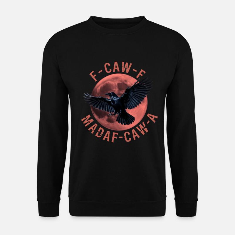 Rabenflug vor rotem Mond - Unisex Pullover - Schwarz