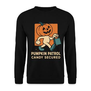 Patrouille de citrouilles Bonbons Sécurisé Drôle Halloween - Sweat-shirt Unisexe - noir - Devant - Alina (178cm) & Michal (187cm)