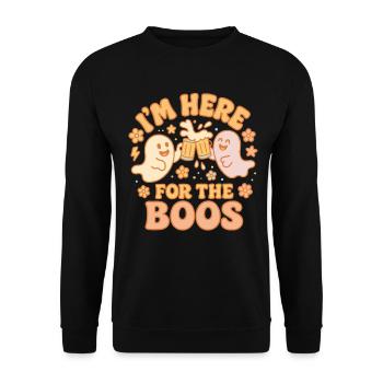 Je suis là pour les huées Halloween Drôle Costume - Sweat-shirt Unisexe - noir - Devant - Alina (178cm) & Michal (187cm)