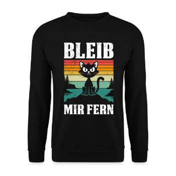 Mallorca BLEIB MIR FERN Anti Flirt Lustiges - Unisex Pullover - Schwarz - Vorne - Alina (178cm) & Michal (187cm)