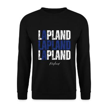 Laponie Finlande, un souvenir de la Laponie - Sweat-shirt Unisexe - noir - Devant - Alina (178cm) & Michal (187cm)