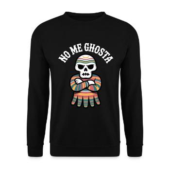No Me Gusta Calavera Poncho - Unisex Sweatshirt - black - Front - Alina (178cm) & Michal (187cm)