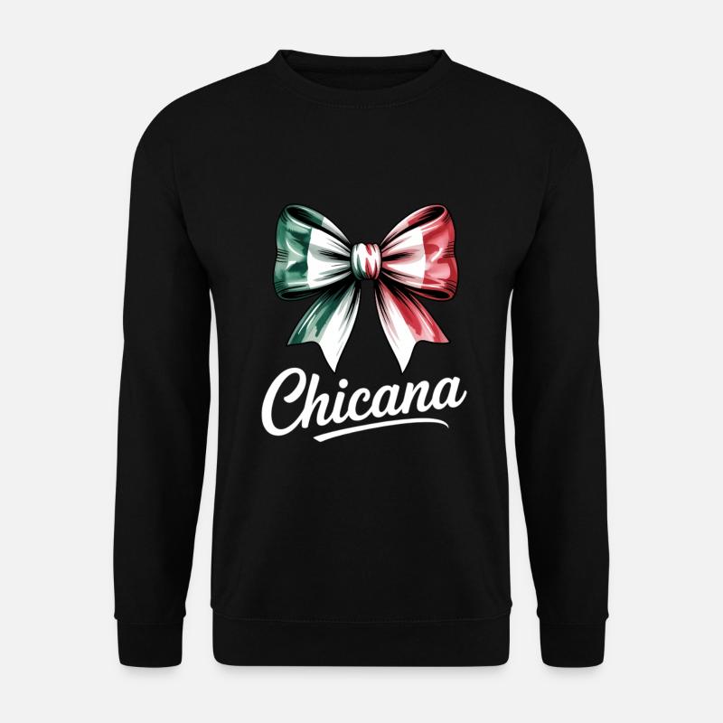 Chicana Bow Italy Flag Design - Unisex Sweatshirt - black