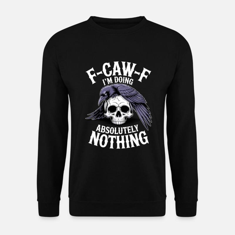 F-GAW-F Absolutely Nothing Skull Raven - Unisex Sweatshirt - black