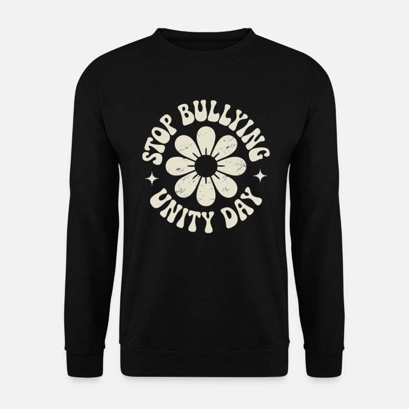 Gegen Mobbing Harmonie Zusammenhalt Botschaft - Unisex Pullover - Schwarz