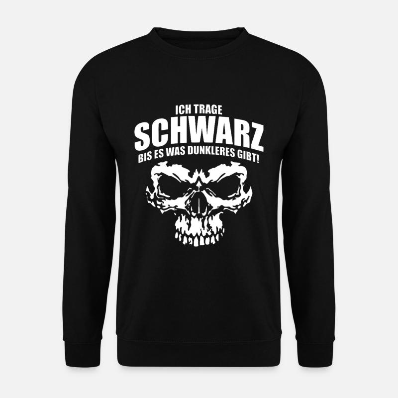 Schwarz Bis Dunkleres Schädel  - Unisex Pullover - Schwarz