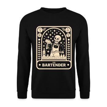 Bartender Barman The Bartender Tarot Cocktail - Unisex Sweatshirt - black - Front - Alina (178cm) & Michal (187cm)