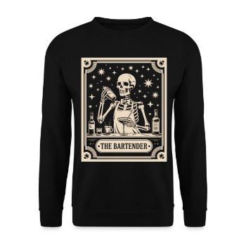Bartender Barman The Bartender Tarot Cocktail - Unisex Sweatshirt - black - Front - Alina (178cm) & Michal (187cm)