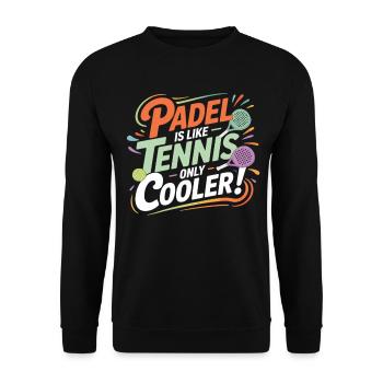 Maillot de padel pour les amateurs de sport et de tennis - Sweat-shirt Unisexe - noir - Devant - Alina (178cm) & Michal (187cm)