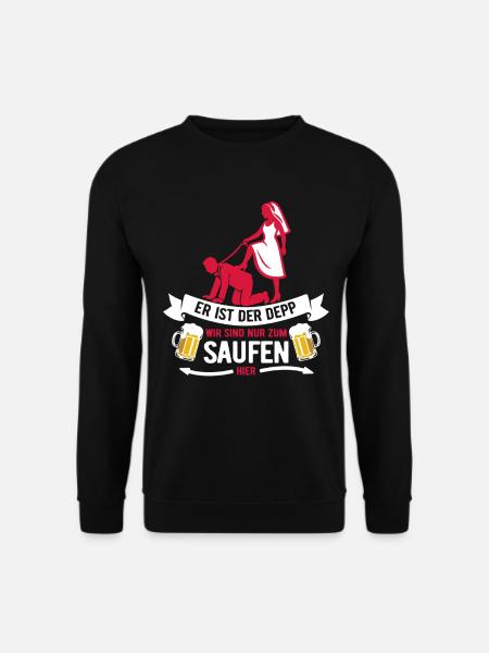 He's the idiot - JGA Team Bräutigam - Unisex Sweatshirt - black