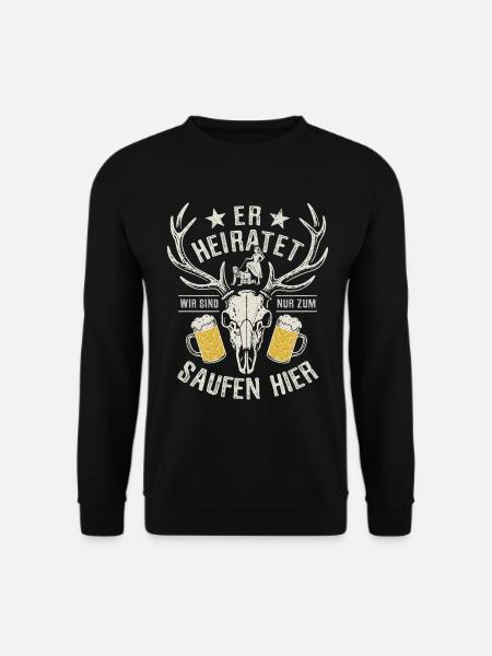 He's getting married - JGA Team Bräutigam - Unisex Sweatshirt - black