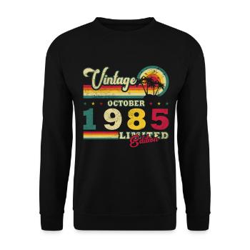1985 October 1985 Jubilee October 1985 - Unisex Sweatshirt - black - Front - Alina (178cm) & Michal (187cm)