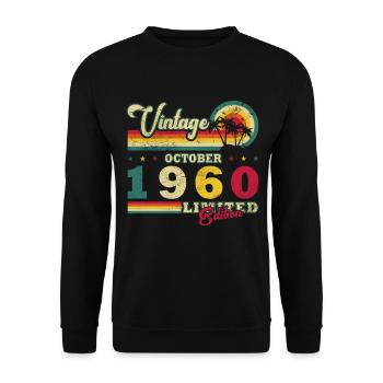 1960 October 1960 Jubilee October 1960 - Unisex Sweatshirt - black - Front - Alina (178cm) & Michal (187cm)