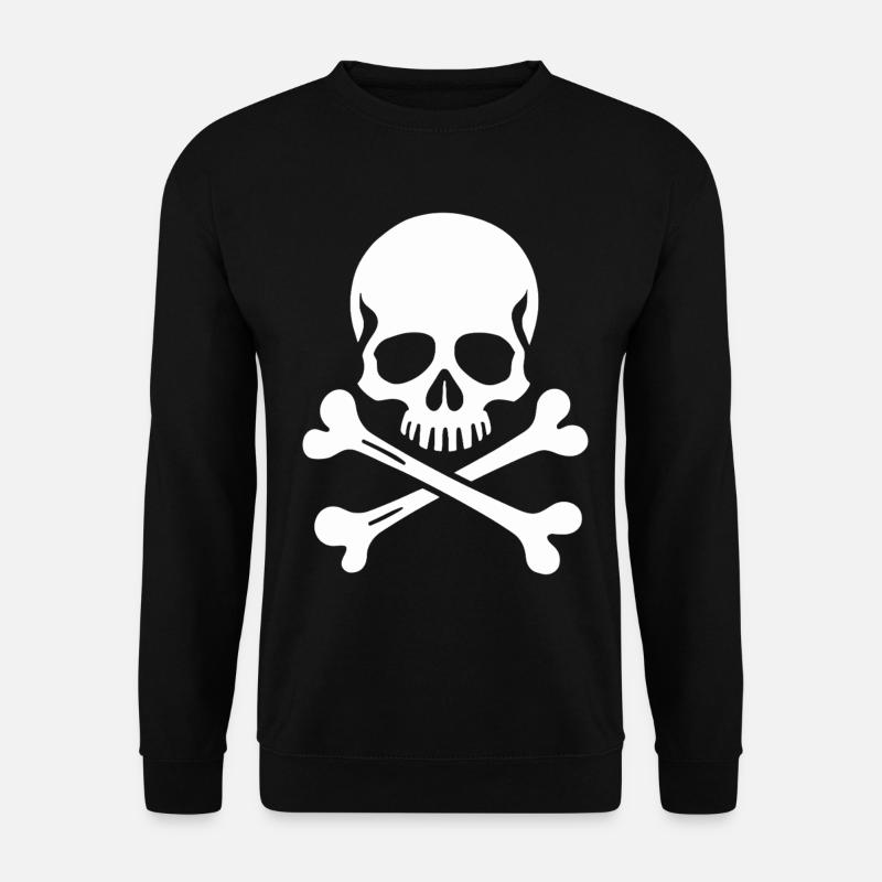 Klassischer Jolly Roger Totenschädel - Unisex Pullover - Schwarz
