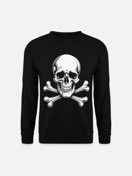Classic Jolly Roger Skull - Unisex Sweatshirt - black