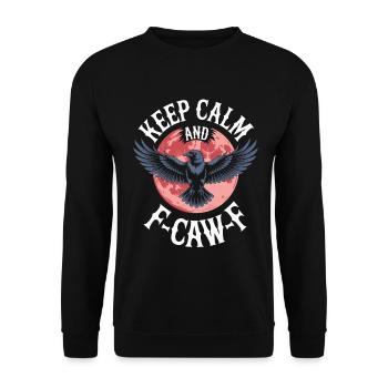 Keep Calm and Eagle Flight - Unisex Sweatshirt - black - Front - Alina (178cm) & Michal (187cm)