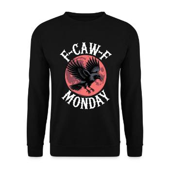 Raven Moonlit Night Monday - Unisex Sweatshirt - black - Front - Alina (178cm) & Michal (187cm)