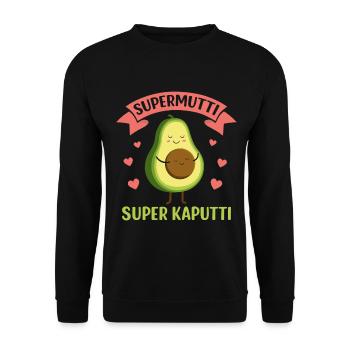 Grossesse SUPER MAMAN SUPER CASSÉ Drôle - Sweat-shirt Unisexe - noir - Devant - Alina (178cm) & Michal (187cm)