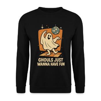 Les goules veulent juste s’amuser Costume d’Halloween - Sweat-shirt Unisexe - noir - Devant - Alina (178cm) & Michal (187cm)