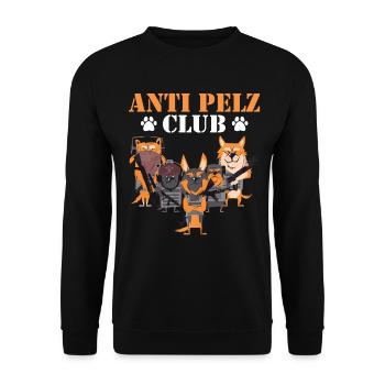 Animal Protection ANTI FUR CLUB Anti Fur Funny - Unisex Sweatshirt - black - Front - Alina (178cm) & Michal (187cm)