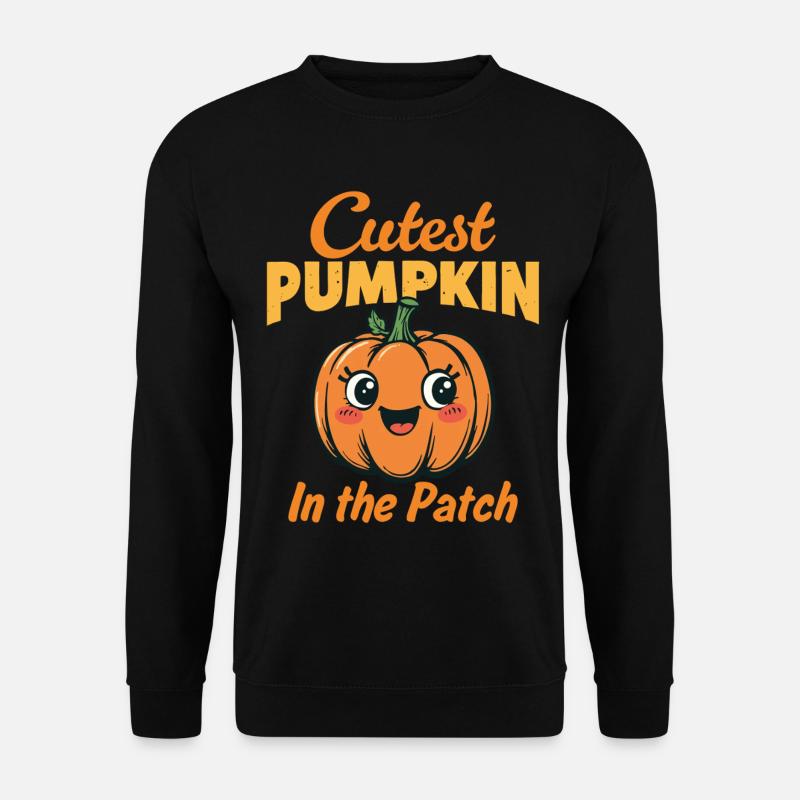 Süßester Kürbis im Patch - Unisex Pullover - Schwarz