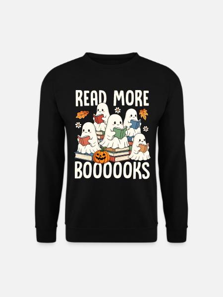 Reading Ghosts Halloween Books - Unisex Sweatshirt - black