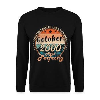 25ème Anniversaire Légende Octobre Année 2000 - Sweat-shirt Unisexe - noir - Devant - Alina (178cm) & Michal (187cm)