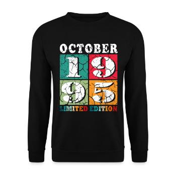 Octobre 1995 Cadeau d’anniversaire 1995 Octobre 1995 - Sweat-shirt Unisexe - noir - Devant - Alina (178cm) & Michal (187cm)