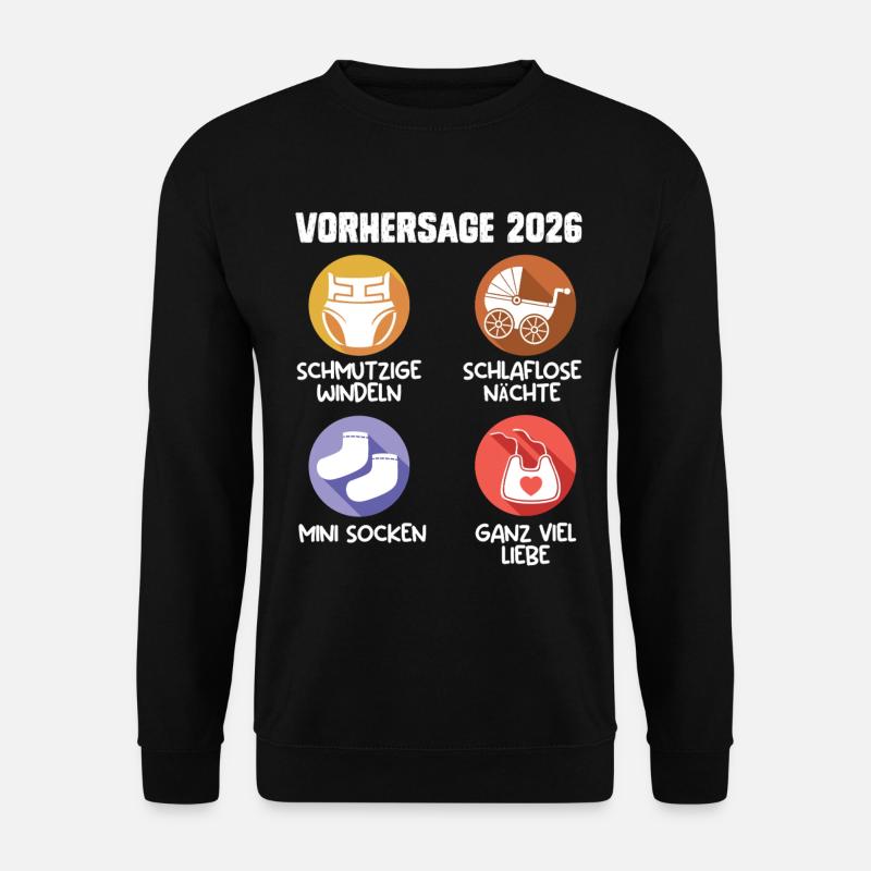 Soon Mom PREDICTION 2026 Funny - Unisex Sweatshirt - black
