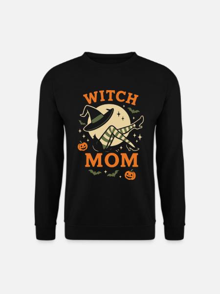 Witch Mom Funny Halloween Costume Idea - Unisex Sweatshirt - black