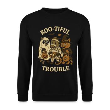 Boo-Tiful Trouble Halloween Costume Fun - Sweat-shirt Unisexe - noir - Devant - Alina (178cm) & Michal (187cm)