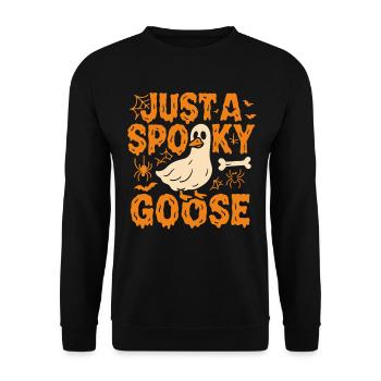 Juste une oie effrayante Halloween Costume Drôle de dicton - Sweat-shirt Unisexe - noir - Devant - Alina (178cm) & Michal (187cm)